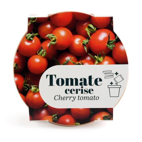 Radis et Capucine - Kit Tomate Cerise Bio - Pot en Terre Cuite - 13 cm - PACKAGING_RECTO